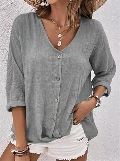 Fashion Canberra I Kiana Loose V-Neck Shirt