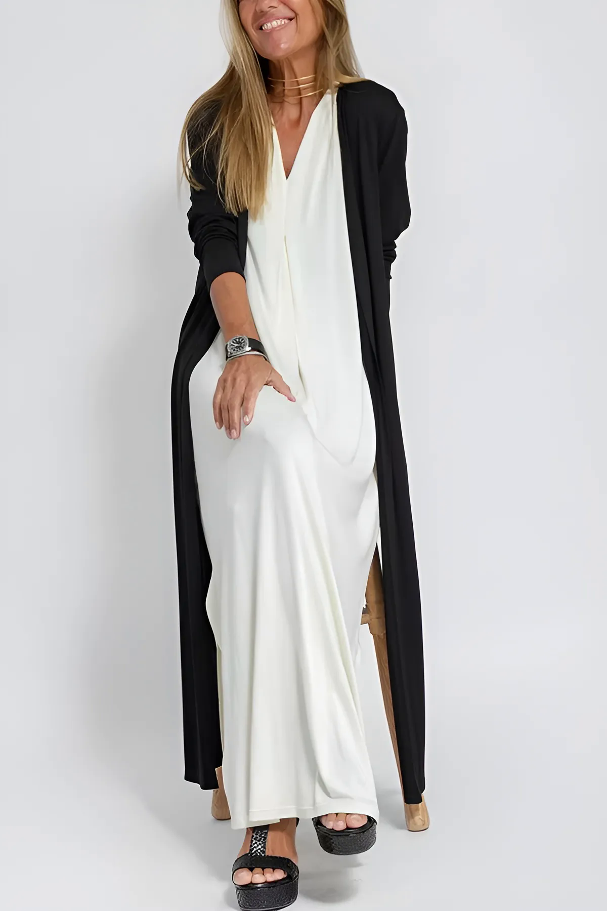 Fashion Canberra I Clara Elegant long dress + matching cardigan FREE