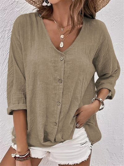 Fashion Canberra I Kiana Loose V-Neck Shirt