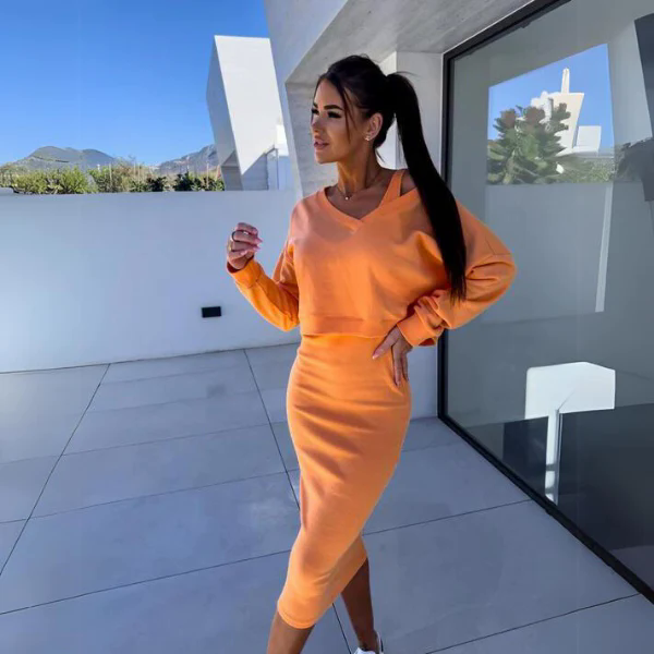 Fashion Canberra I Adrine Casual Sweatshirt and Dress Set